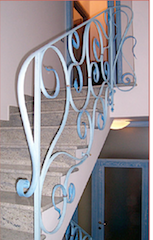 Wrought, iron, stair, railing, 